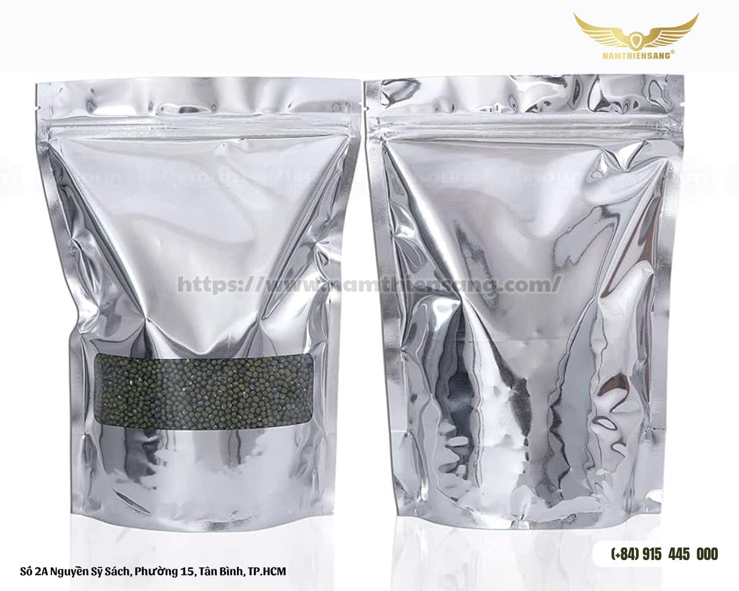 Túi Zip Màng Nhôm Có Cửa Sổ